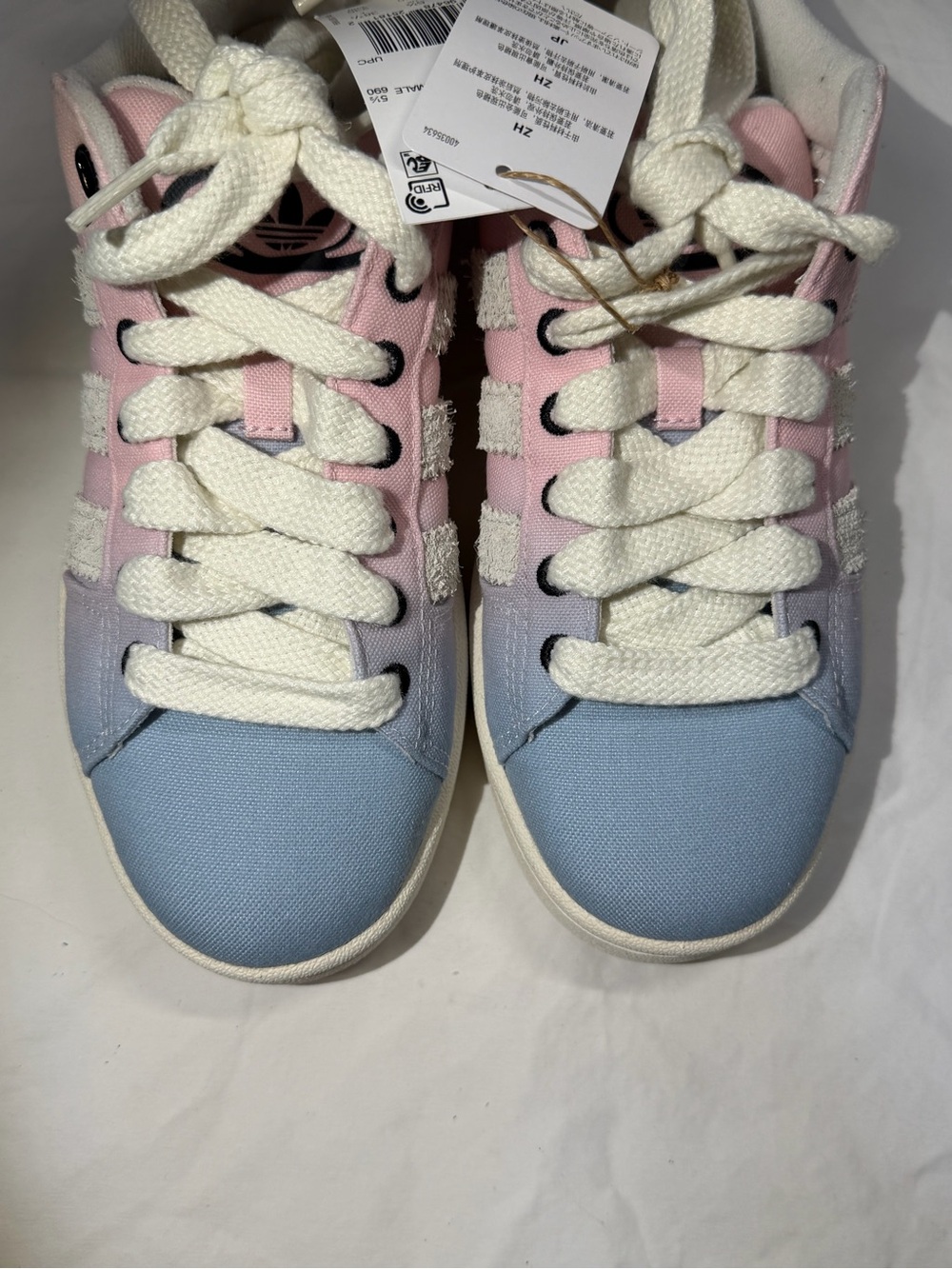 NWT Adidas Campus Pastel Pink & Blue Canvas Sneakers 6.5M/8W - Picture 9 of 9